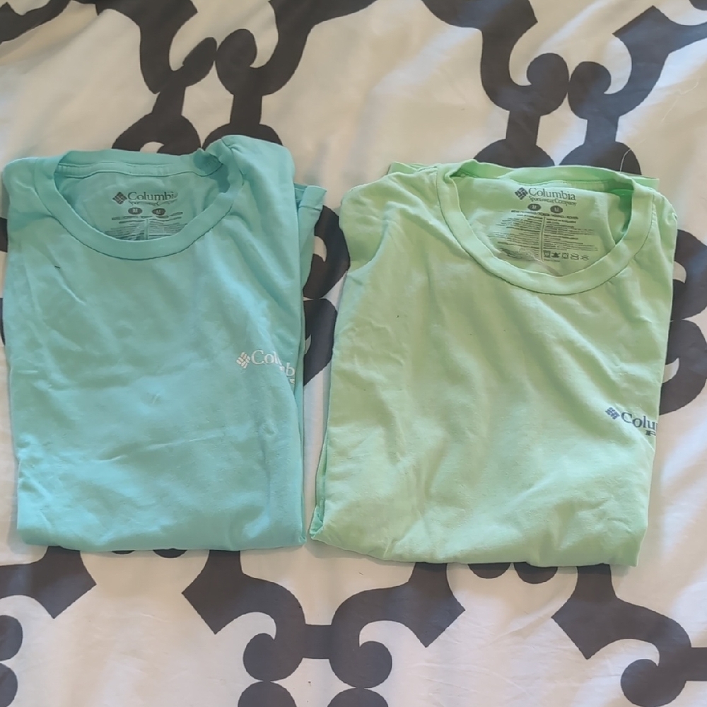 Columbia Aqua and Lime T-Shirts